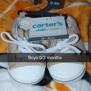 Child of Mine Beige and White Baby Sneakers